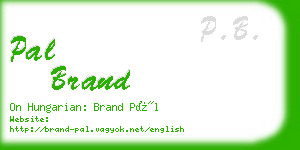 pal brand business card